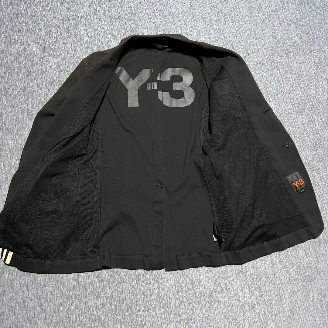 Y3 Three Stripe Jacket Black Sweat Length83cm Yohji Adidas Rare Japan Streetwear image 4