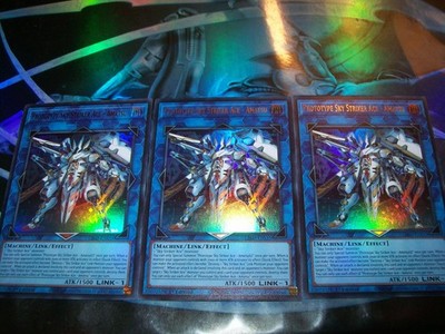 3x Prototype Sky Striker Ace - Amatsu 1st Edition Ultra Rare L26D-ENS35 Yu-Gi-Oh