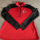 Atlanta Falcons Shirt Womens Large NFL Football Quarter Zip Pullover Fanatics