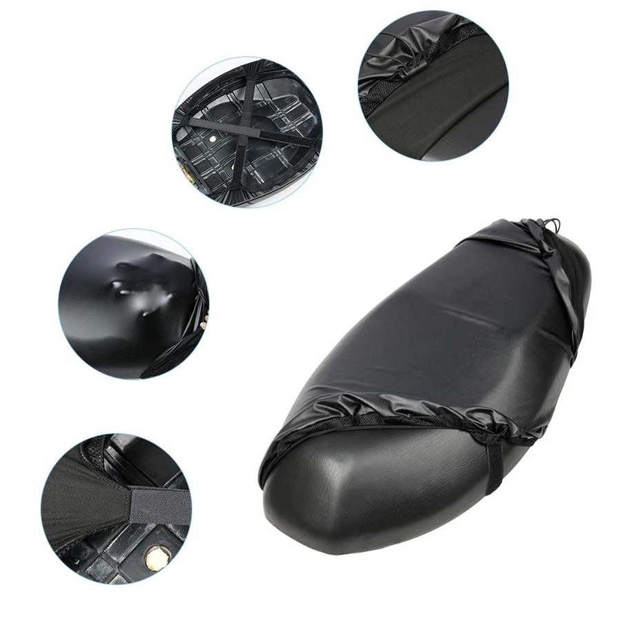Motorcycle Seat Cover Cushion Wear-resistant Non-slip With Storage Bag USA Ship - Image 3 of 4