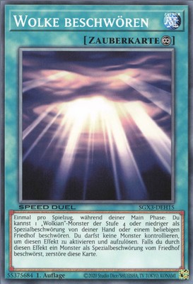YuGiOh Wolke beschwören SGX3-DEH15 Common Neu 1st
