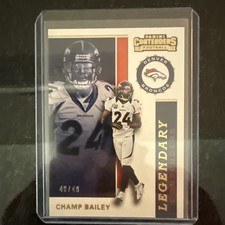 2019 Panini Contenders CHAMP BAILEY Legendary Gold #49/49 Denver Broncos