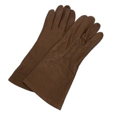 Sermoneta gloves - Dark Brown Leather Women's Gloves