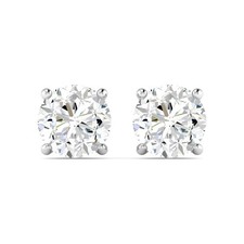 1.00-5.00 CTTW Lab grown diamonds stud Earrings set in 14K White Gold