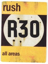 Vintage 2004 Rush R30 Concert Backstage Pass All Areas