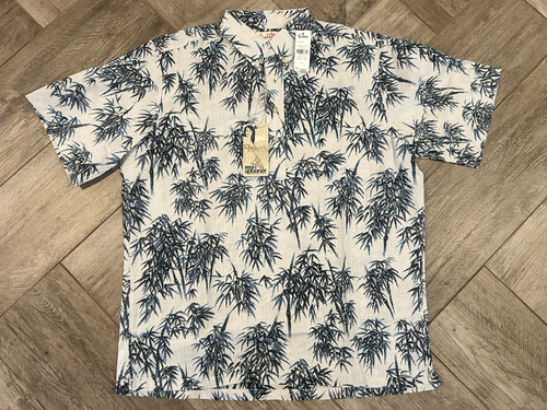 NWT Alfred Shaheen By Reyn Spooner Button Up Shirt Bamboo Field Men's SIZE LARGE