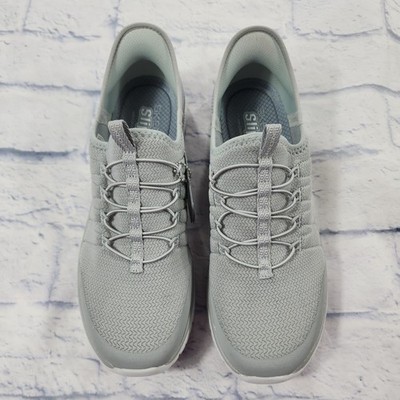 Skechers WOMENS SIZE 10 Virtue Glow Gray Athletic Sneaker Walking Comfort 104426