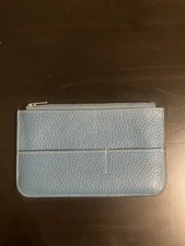 Hermes Dogon Pouch Insert Pouch Clemence Leather Blue Jean Wallet