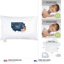 Toddler Pillow with Pillowcase - 13x18 My Little Dreamy Kids Travel Bed Pillo...