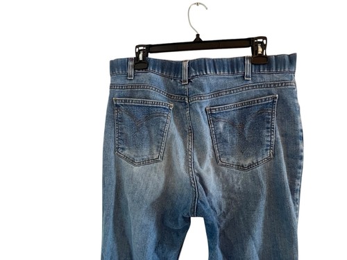 Vintage 80’s Levi’s Action Distressed Soft Blue Denim Worn In Jeans Size 34 x 31 - Bild 9 von 15