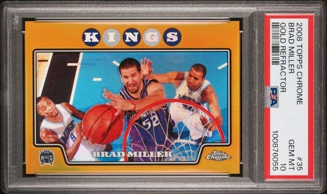 2008 TOPPS CHROME BRAD MILLER  #35 GOLD REFRACTOR /50 PSA 10