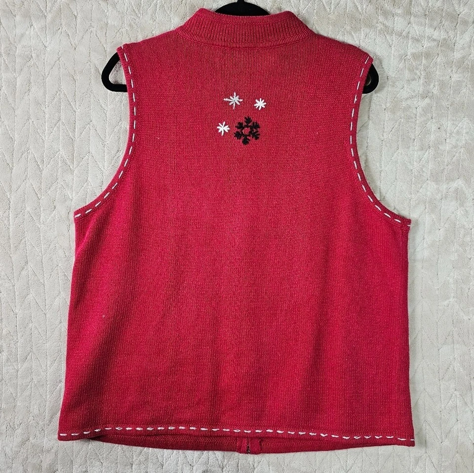 De Colección Erika Navidad Suéter Chaleco Mujer 1X Retazos Vacaciones Casa Kitsch Años 90 Foto 2 de 4