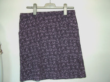 Damson Pink Corduroy Skirt 14 Ness Scotland Stag pattern, zip, pockets, lined
