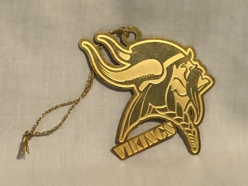 Minnesota Vikings Sports Team Metal Christmas Tree Ornament 1998 NFLP Limited Ed