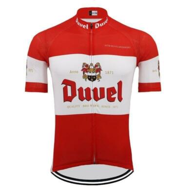 Mens Retro Duvel Beer Cycling Jersey Bicycle Jersey Cycling Tops Cycling Shirt
