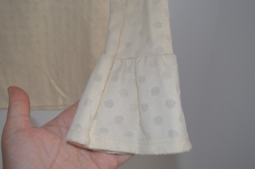 Girls Size 7 Persnickety Ivory Polka Dot Bell Sleeve Shirt Fall 2015 Made in USA - Picture 5 of 6