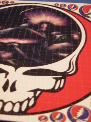 Bandera Grateful Dead Steal Your Face 3'X5' - Morado, Hongo, Fuego En La Montaña | Poliéster 100%