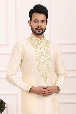 Mens Wedding Party Wear Designer Bollywood Ethnic Wear Kurta Payjama Dress  India