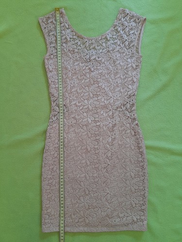 River Island Vestito Taglia UK 8 EUR 34 In Pizzo Colore Rosa Antico - Foto 6 di 12