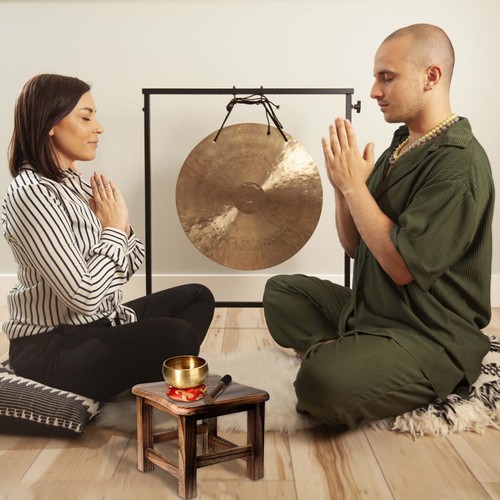 Tibetische Klangschale Klein 8cm Set für Yoga Chakra Meditation Schule Gong DHL - Bild 8 von 13