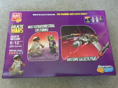 BLOCK TECH GALACTIC WARS SCHLACHTSCHIFF SET BRANDNEU IN BOX)