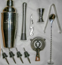 11-piece Bartender Cocktail Shaker Set- Stainless Steel