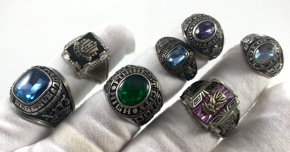 Lot of 13 Vintage Class Rings eBay