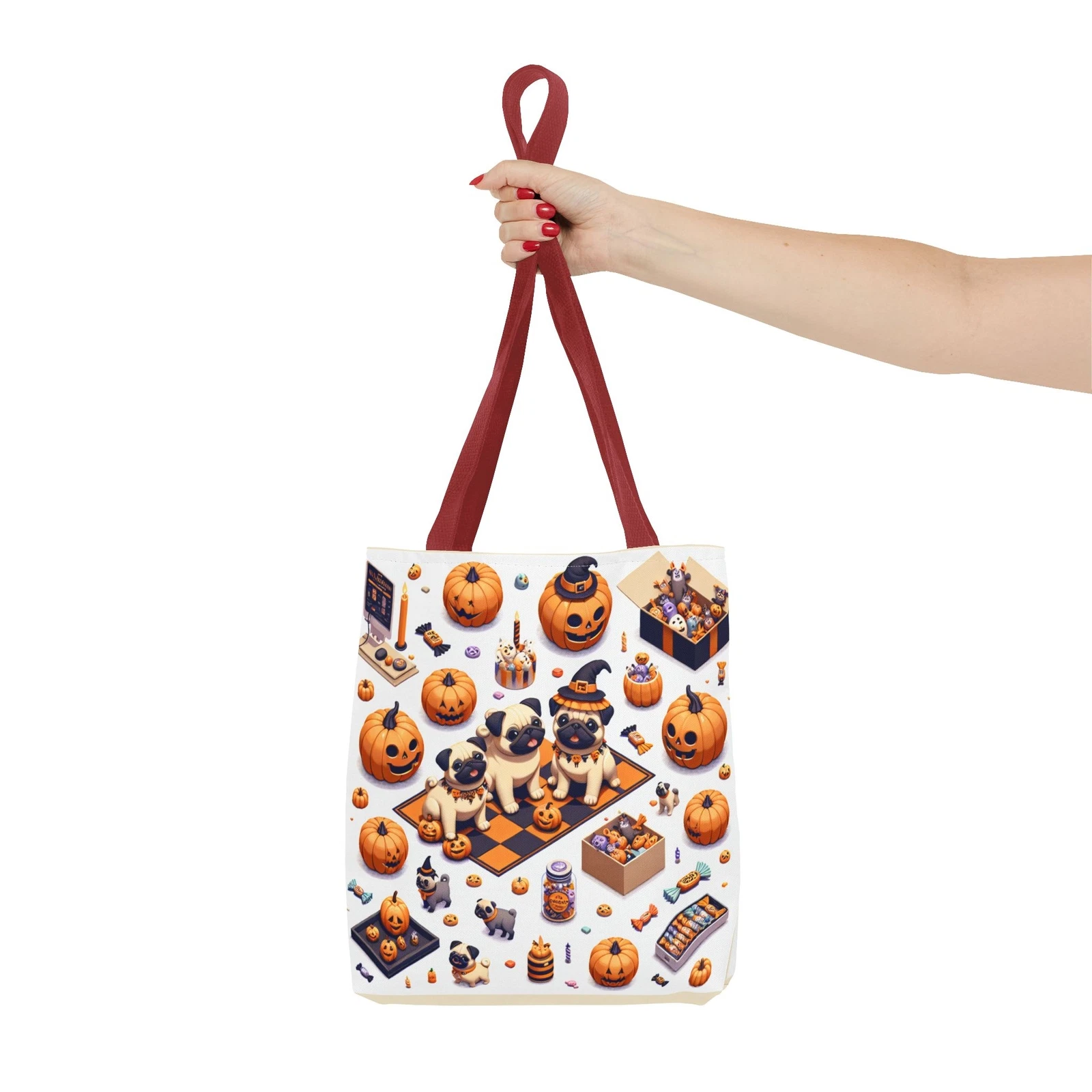 Halloween and Pugs Tote Bag