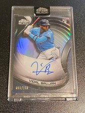 2022 Topps Chrome Black Vidal Brujan ROOKIE REFRACTOR AUTO #/150 Tampa Bay Rays