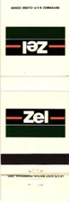 Zel Logo Advertisement Vintage Matchbook Cover