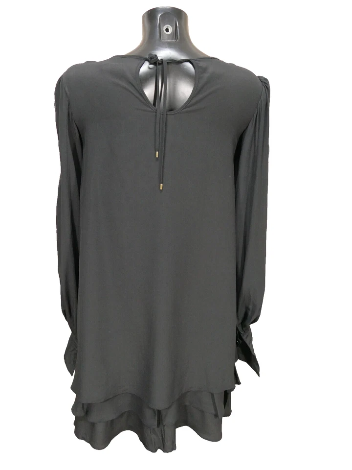 Wunderkind Damen Kleid Seide Gr 36 Schwarz Neuwertig Edel ( S 6788 ) - Bild 3 von 4