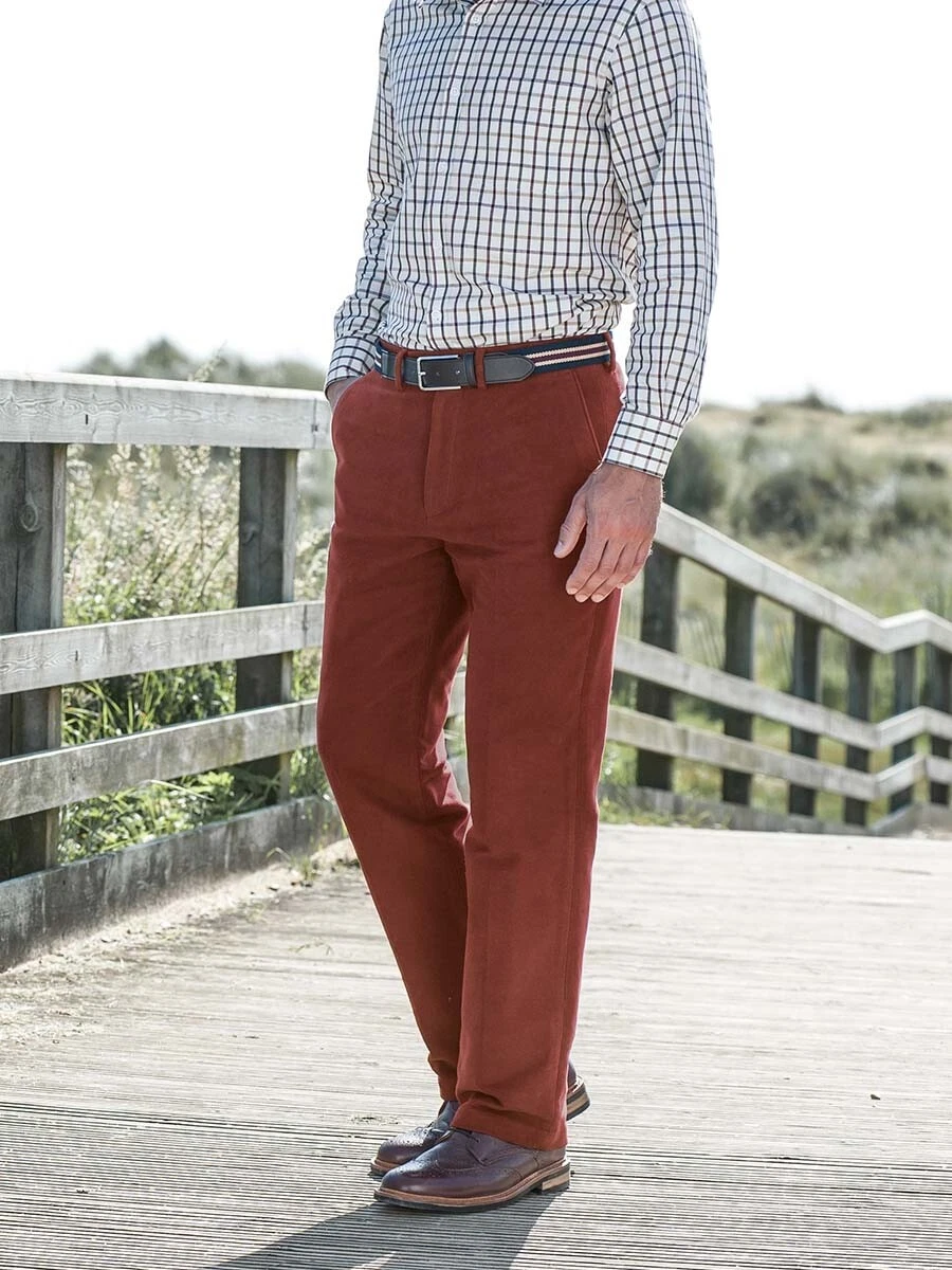 Red moleskin best sale trousers