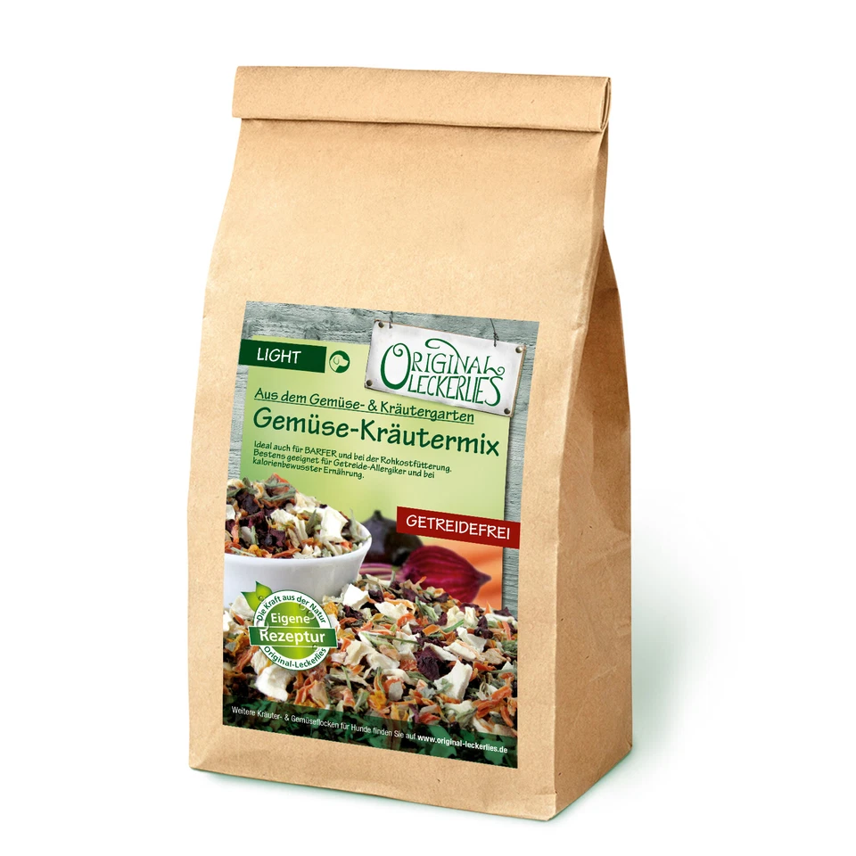 *1kg* Gemüse-Kräutermix, Hundeflocken, BARF, Kräuter, gluten- und getreidefrei