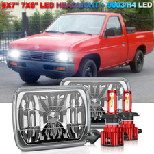 Faro LED rectangular de 7x6" haz alto bajo ajuste camioneta Nissan D21 200SX 1986-1994