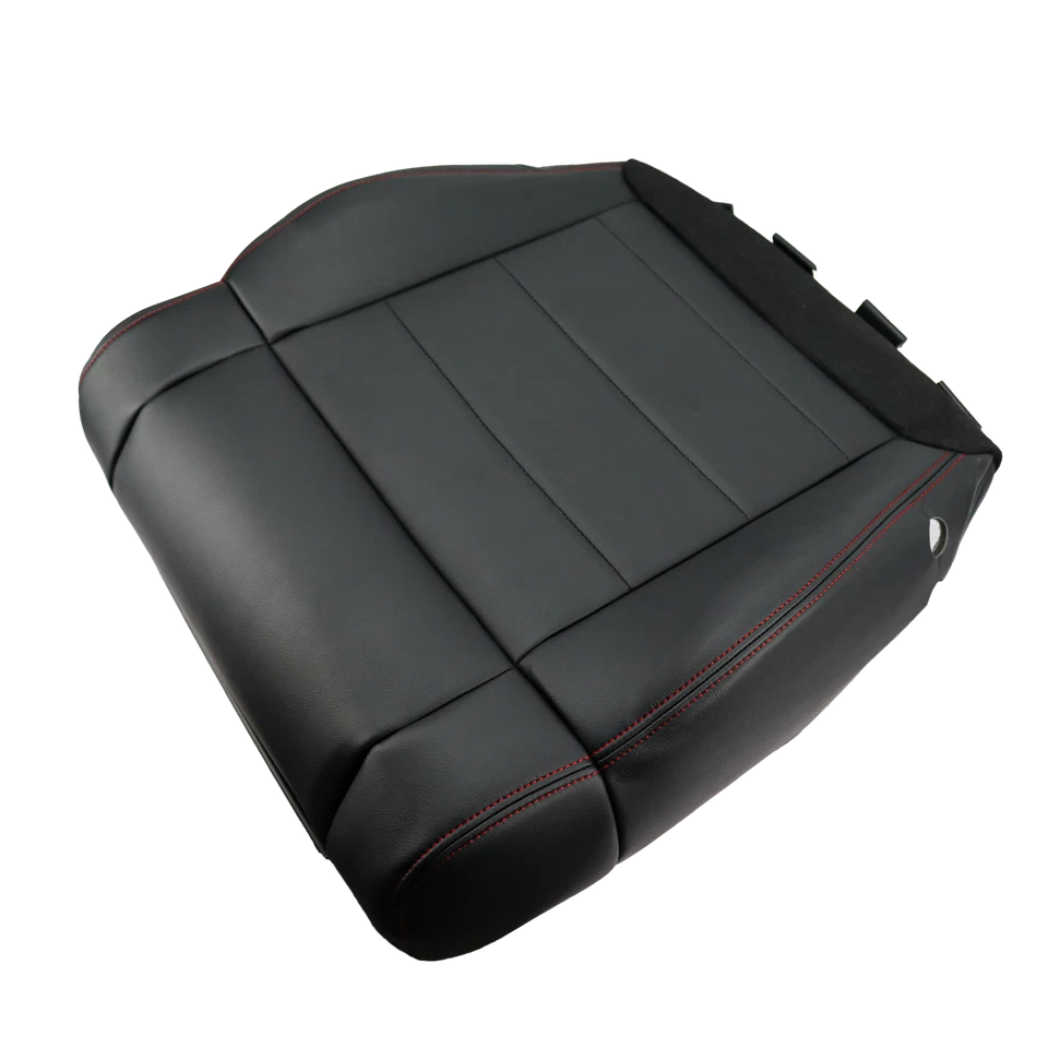 For 2010-2012 Jeep Wrangler Driver Bottom Leather Cover Black Red Stitching Foto 3 de 4