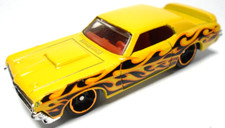 2008 Hot Wheels 69 Mercury Cougar Eliminator Yellow 3 Diecast Car With Flames 2008 Hot Wheels 69 Mercury Cougar Eliminator Yellow 3 Diecast Car With Flames