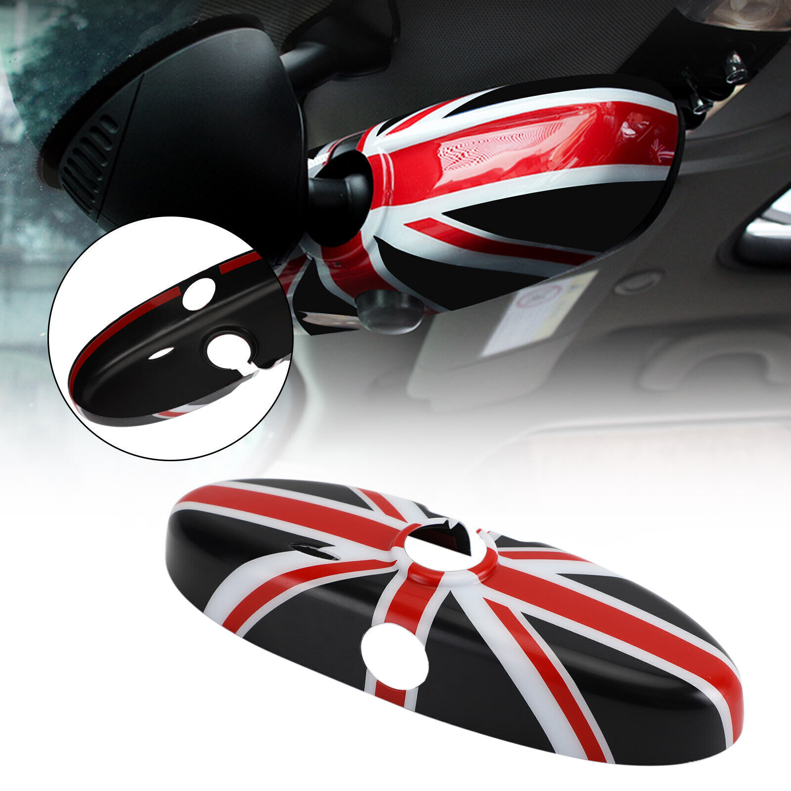 Union Jack UK Flag Rear View Mirror Cover for MINI Cooper R55 R56 R57 ...