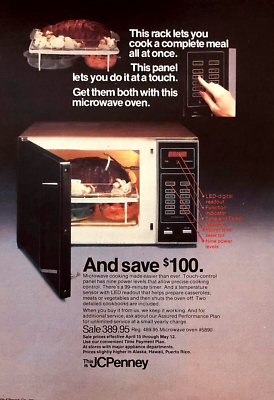 JCP JCPENNEY MICROWAVE OVEN—VINTAGE 1979 ADVERTISEMENT—ORIGINAL