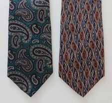 Bert Pulitzer Collectors Edition Ties Lot of 2 Teal Blue Brown Paisley All Silk