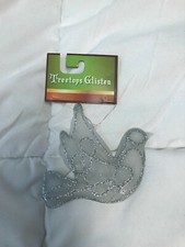 New Plastic dove glitter accent ornament