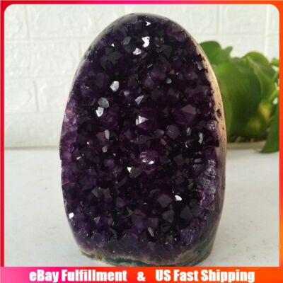 Large Raw Natural Amethyst Quartz Crystal Cluster Cut Base Rough Geode Specimens