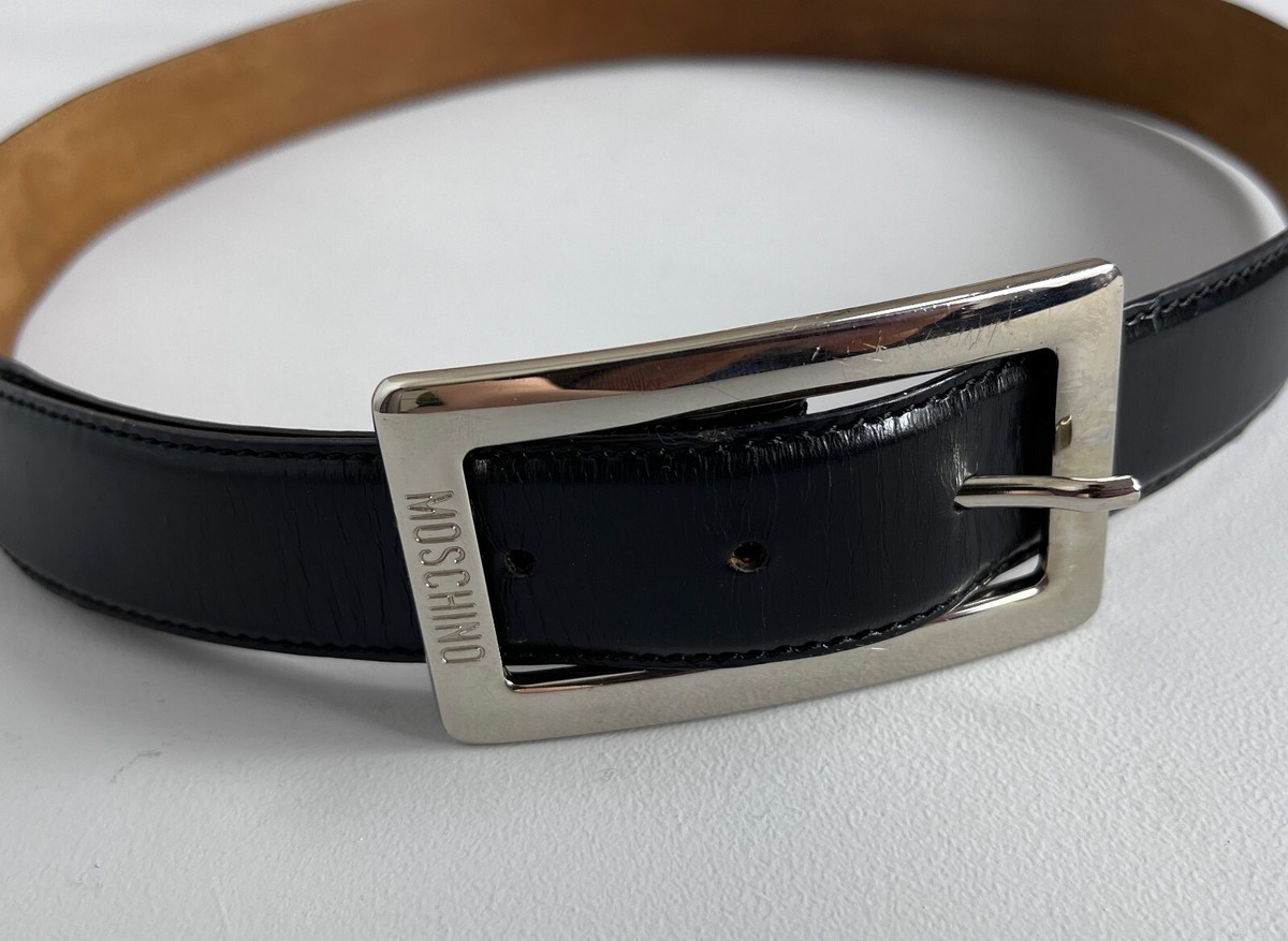 Rare Vintage MOSCHINO REDWALL Logo Buckle Patent Leather  display picture 2