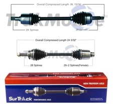 For Acura TL 07-08 Front Wheel Drive Pair of Front CV Axle Shafts SurTrack Set
