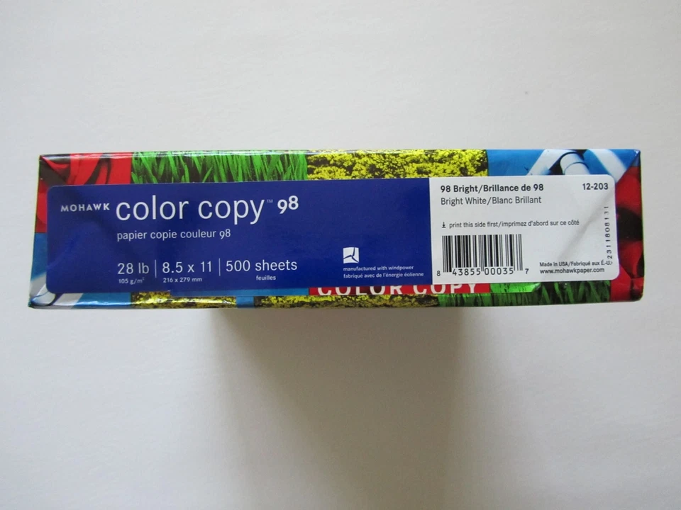 New Mohawk 12203 Color Copy 98 Bright 28 lbs 8.5 x11 White Paper - Image 3 of 4