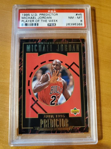 1995 Upper Deck Predictor Player of the Week Michael Jordan Card #H5 PSA 8 NM-MT