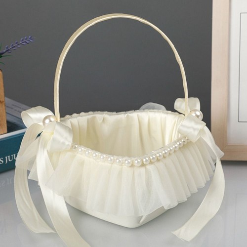 Plastic Lace Heart Shaped Baskets Beige Candy Gift Basket Banquet - Picture 3 of 10