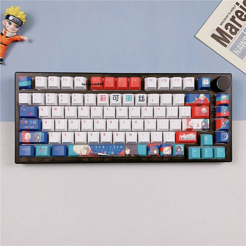 Lycoris Recoil Keycap Anime Dye-sub PBT 132 Keys in Box for Cherry MX Keyboard - Image 3 of 4