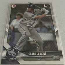 2018 Bowman Draft Baseball Grant Lavigne Colorado Rockies 1st Bowman #BD-186