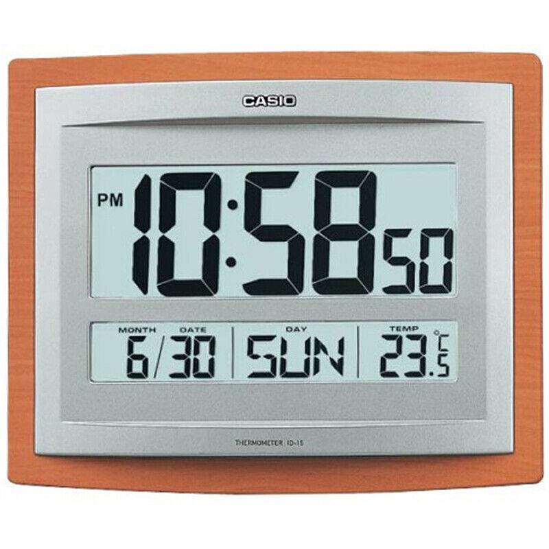 CASIO ID-15S-5DF Reloj de Pared digital ( alarma, calendario y temperatura )