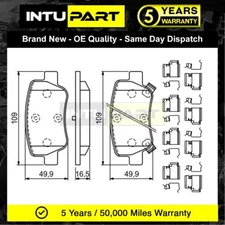 Fits Toyota Avensis 1.6 D 1.8 2.0 + Other Models Intupart Rear Brake Pads Set